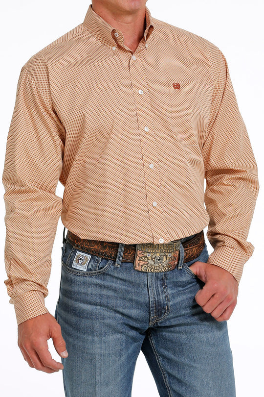 Cinch - Mens Khaki Geo Arena Shirt