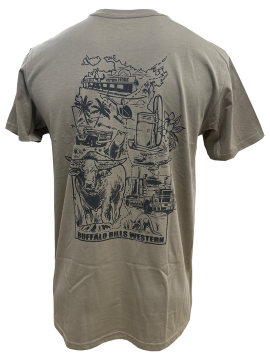 BBWS - Mens Sand NT Map Tee