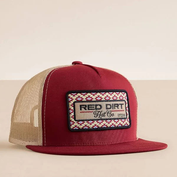 Red Dirt - Burgundy Logo Flat Cap