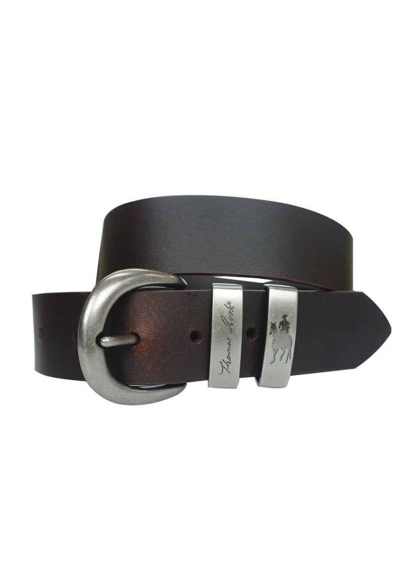 Thomas Cook - Chocolate Silver Twin Keeper Belt