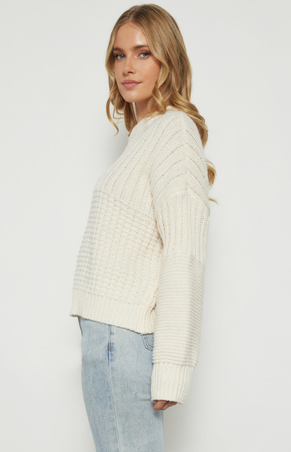 Style State - Ivory Chunky Knit Jumper