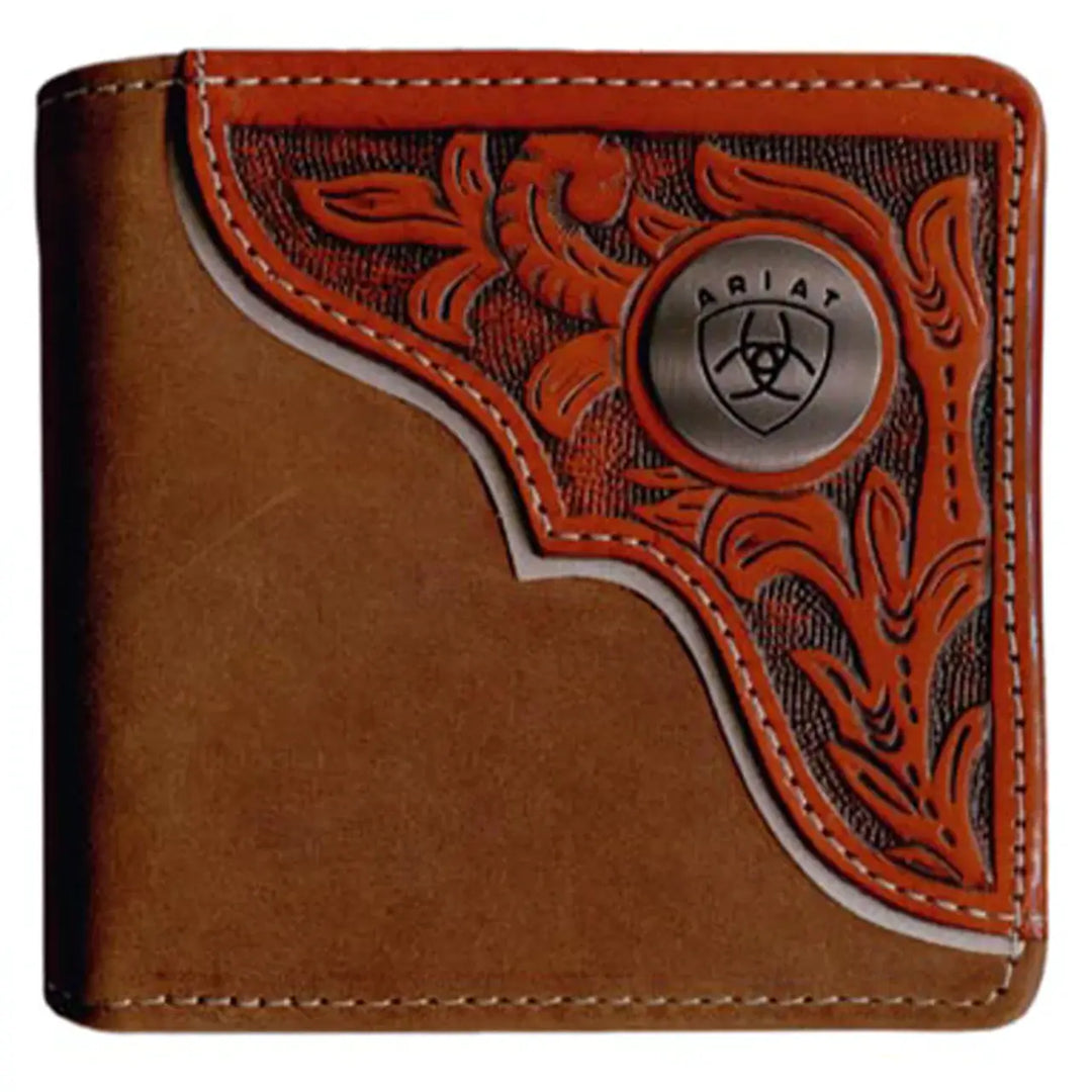 Ariat - Bi-Fold Tooled Overlay Rodeo Wallet