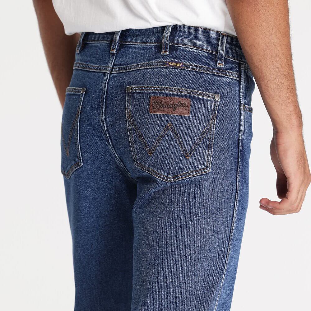 Wrangler - Retro Mens Straight Leg Jeans Original Stone