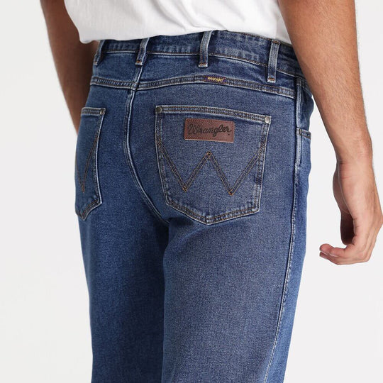 Wrangler - Retro Mens Straight Leg Jeans Original Stone