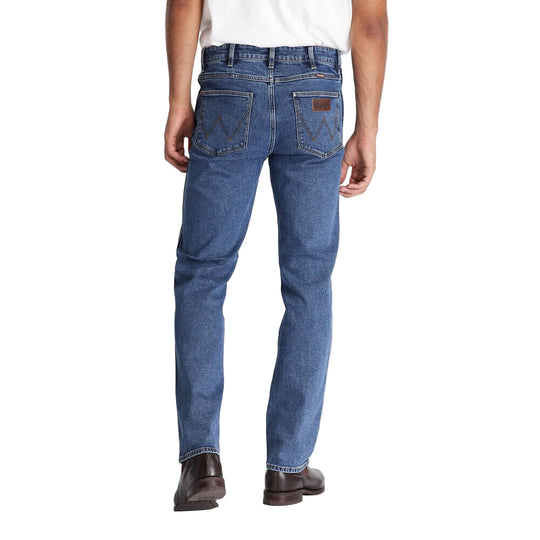 Wrangler - Retro Mens Straight Leg Jeans Original Stone