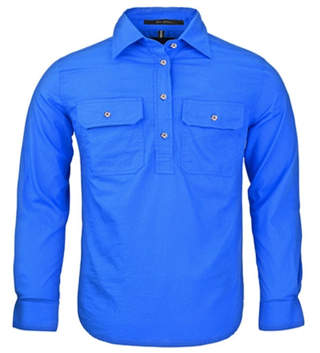 Ritemate - Kids Pilbara Cobalt Blue Work Shirt at Buffalo Bills Western