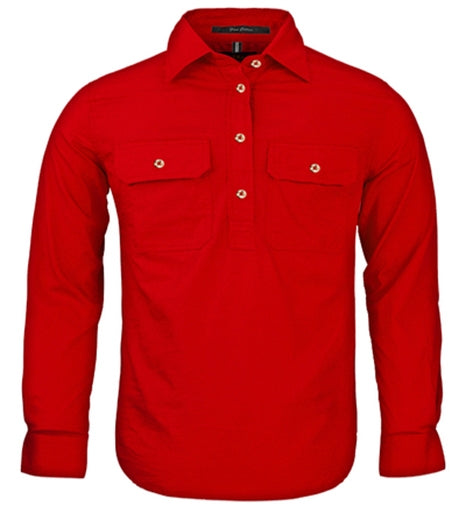 Ritemate - Kids Pilbara Red Work Shirt