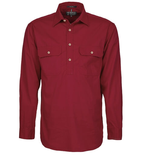 Ritemate - Mens Pilbara Ochre Closed Front Work Shirt