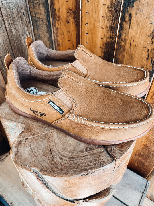 Georgia - Mens Cedar Falls Driving Mocs Tan