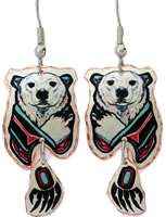 Native American - Polar Bear Earrings