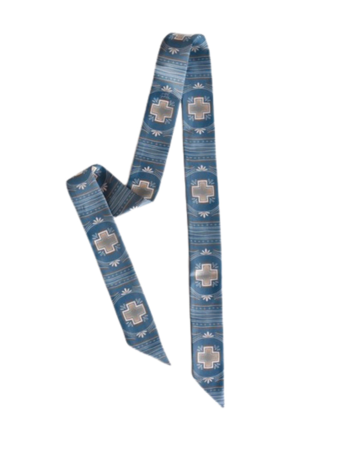Wild Rag - Blue Cross Geometric Twilly Scarf
