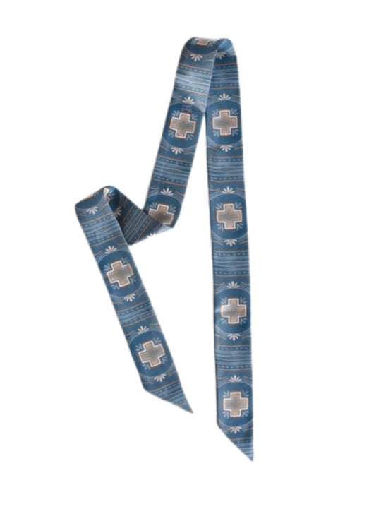 Wild Rag - Blue Cross Geometric Twilly Scarf