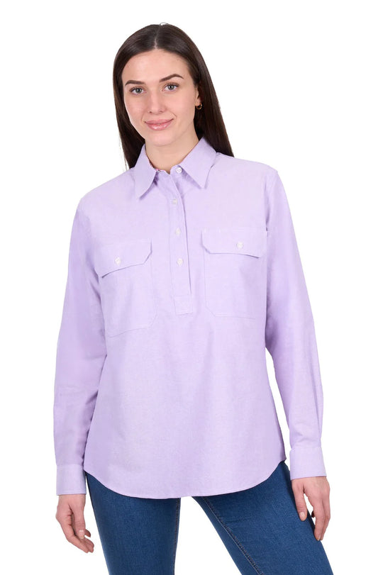 Hard Slog - Women's Ginny Lavender 1/2 PLKT LS Shirt
