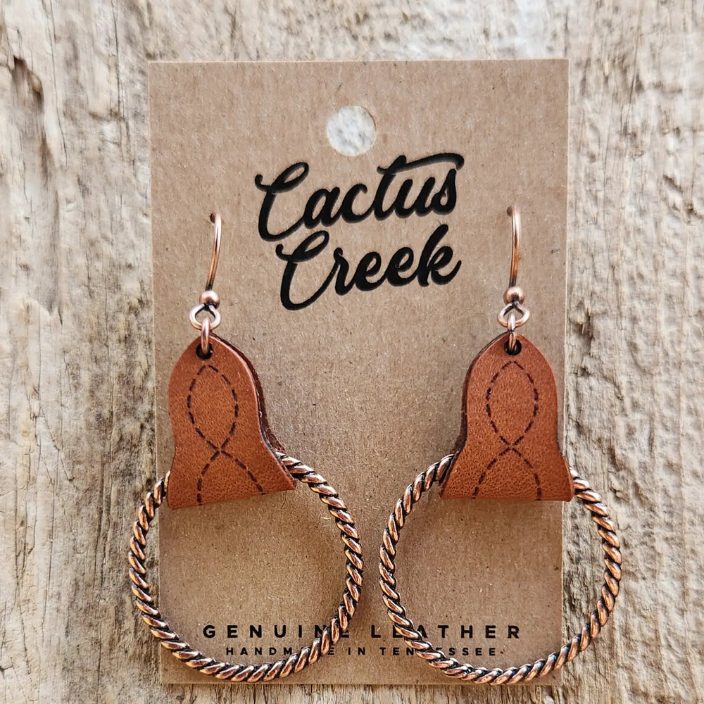 Cactus Creek - Lari Dee Tooled Leather Earrings