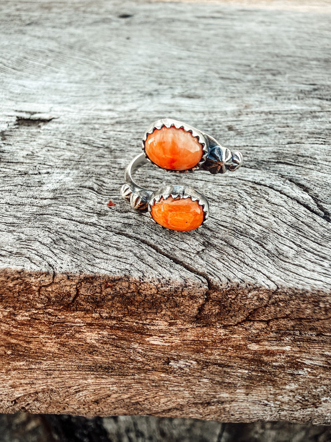 Buffalo Belle - Mesa Orange Spiny Oyster Adjustable Ring