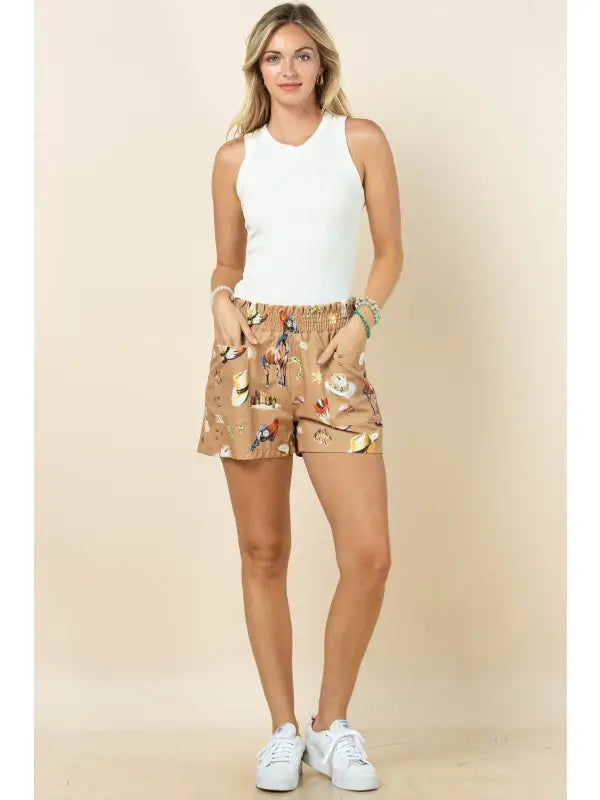 Buffalo Belle - Womens Western Elements Woven Shorts