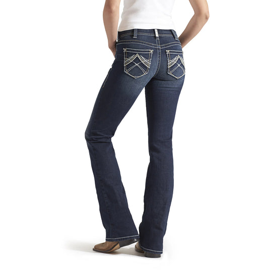 Ariat - Womens Real Mid Rise Whipstitch Ocean Jeans