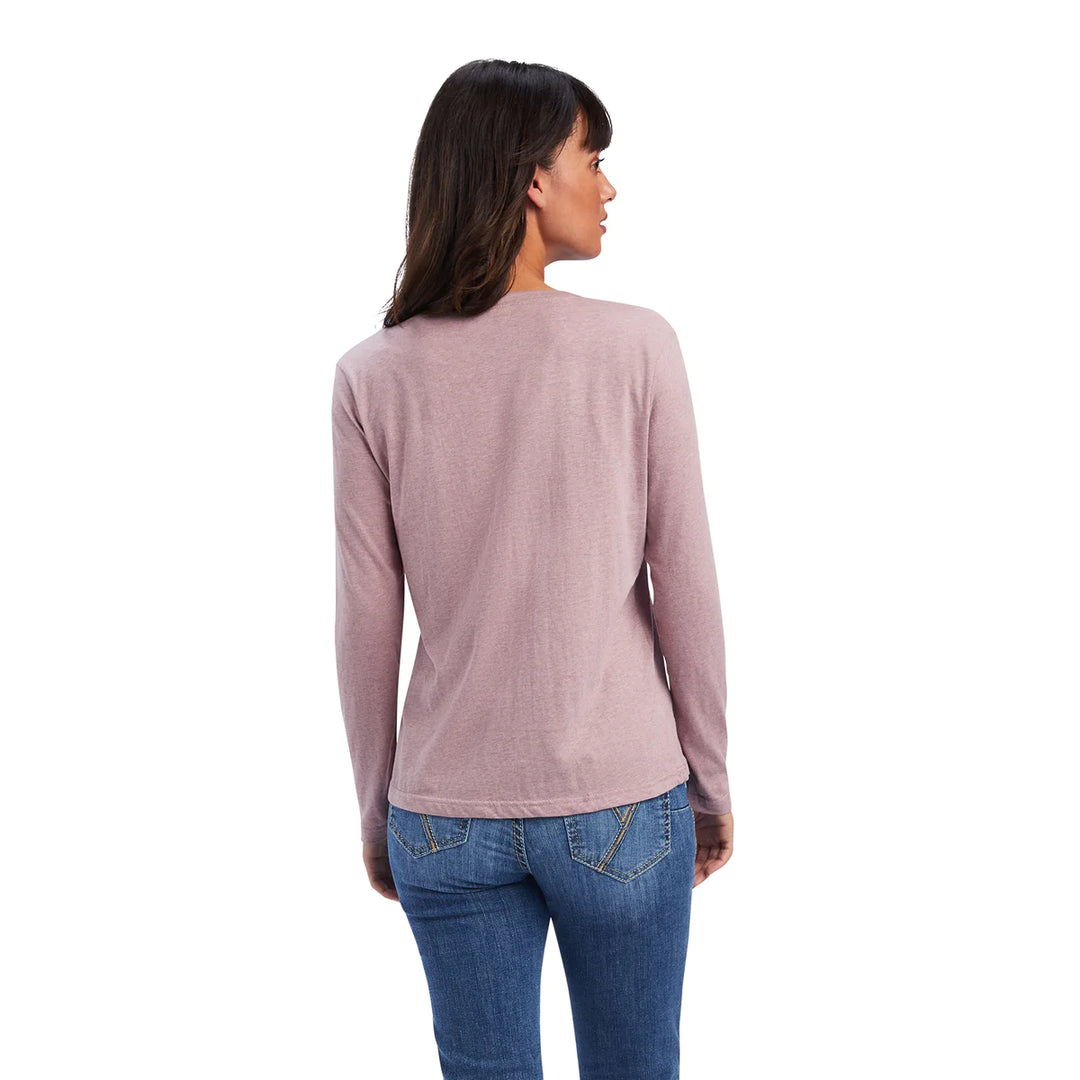 Ariat - Womens REAL Bison Relaxed Tee Rose