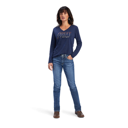 Ariat - Womens REAL Navy Relaxed Tee