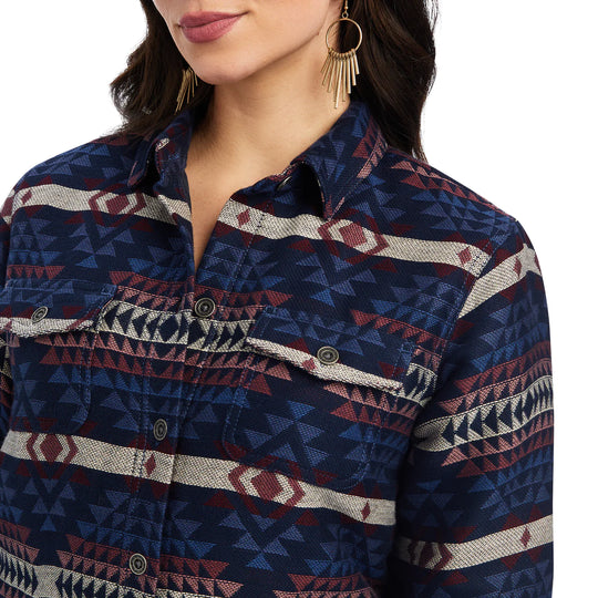 Ariat - Womens REAL Navy Shacket Shirt Jacket