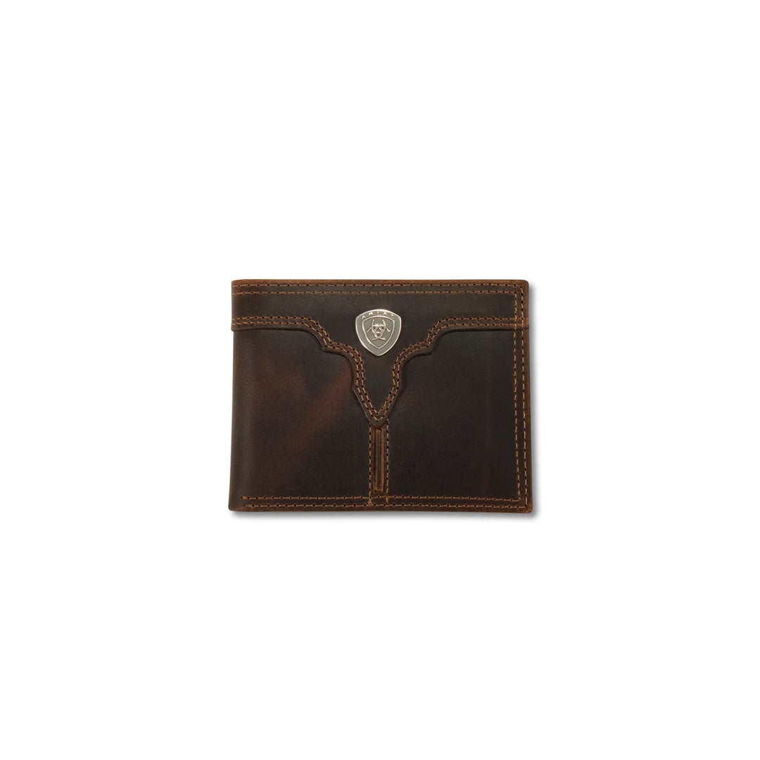 Ariat - Contrast Stitch Shield Bi-Fold Wallet Brown