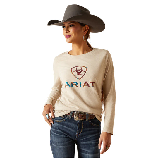 Ariat - Womens L/S Serape Oatmeal Shirt