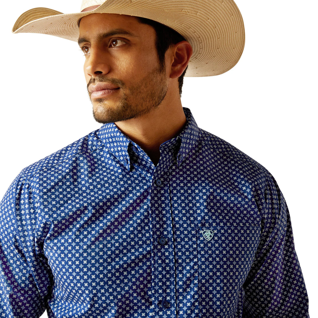 Ariat - Mens Price Fitted Blue Arena Shirt