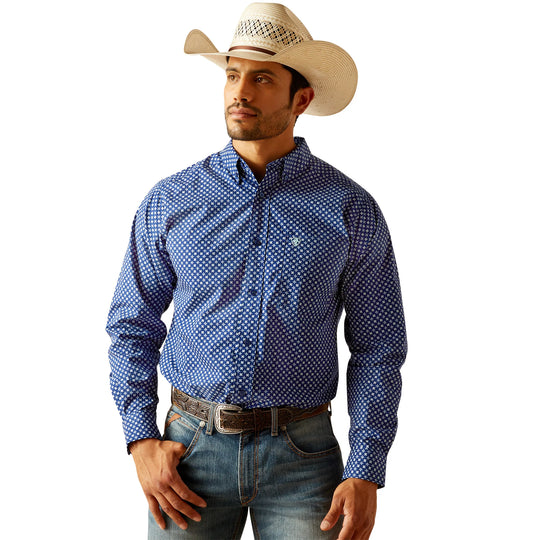 Ariat - Mens Price Fitted Blue Arena Shirt