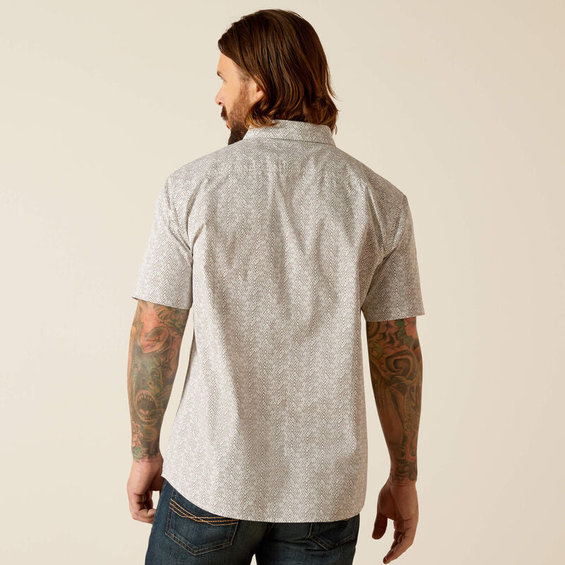 Ariat - Mens Morgan Modern White Short Sleeve Shirt