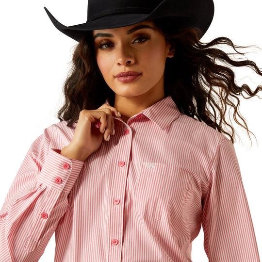 Ariat - Womens Kirby Stretch Rose Stripe Arena Shirt