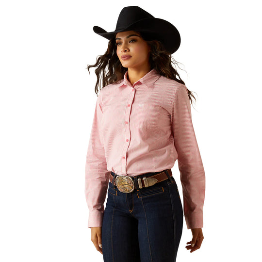 Ariat - Womens Kirby Stretch Rose Stripe Arena Shirt