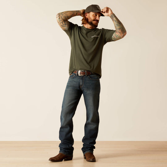 Ariat - Mens Dark Olive Camo Ring T-Shirt