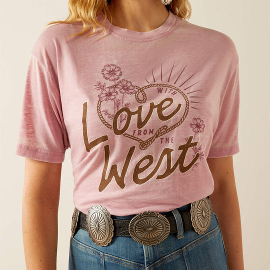 Ariat - Womens Pink West Zephyr Tee