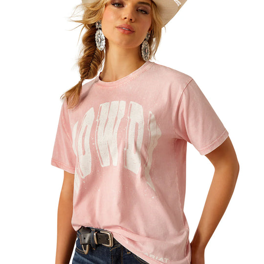 Ariat - Womens Howdy Washed Pink T-Shirt