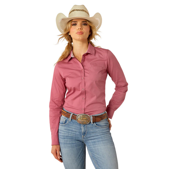 Ariat - Womens Rose Wine Kirby Stretch Shirt