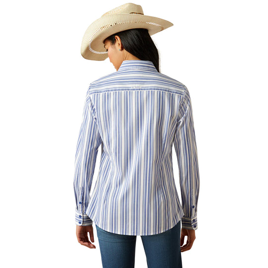 Ariat - Women's Kirby Stretch Shirt Cobalt Stripe
