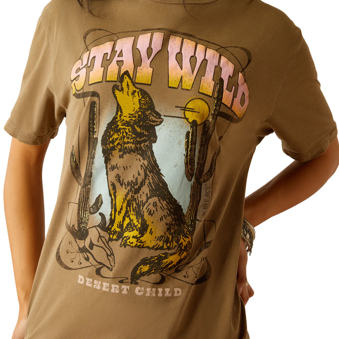 Ariat - Womens Stay Wild Coyote T-Shirt