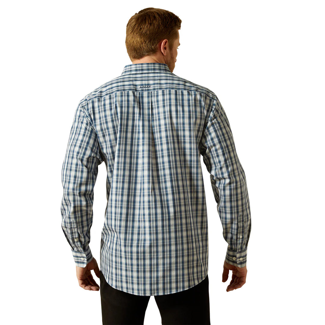 Ariat - Men's Wrinkle Free Dargan Navy LS Arena Shirt