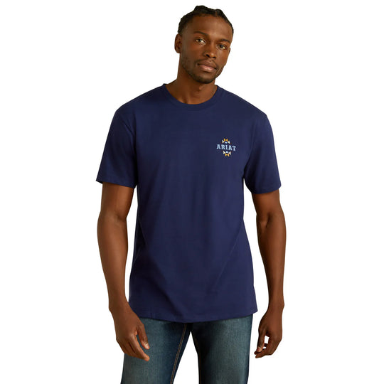 Ariat - Mens Blue Woven West T-Shirt