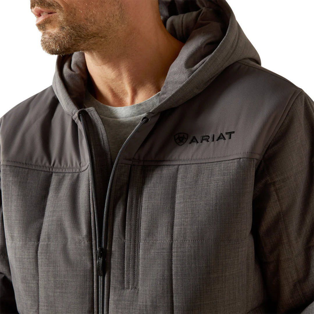 Ariat - Men's Grey Crius Hooded Insulated Jacket