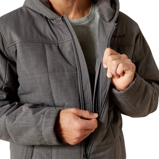 Ariat - Men's Grey Crius Hooded Insulated Jacket