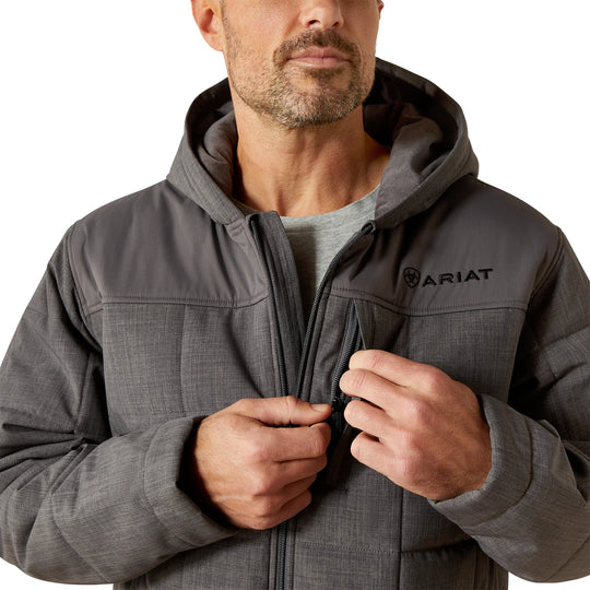 Ariat - Men's Grey Crius Hooded Insulated Jacket