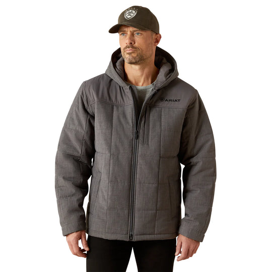 Ariat - Men's Grey Crius Hooded Insulated Jacket