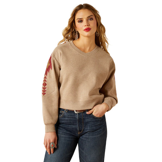 Ariat - Women's Brown Heather Tatonka Sweatshirt