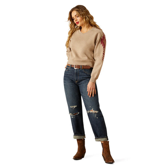 Ariat - Women's Brown Heather Tatonka Sweatshirt
