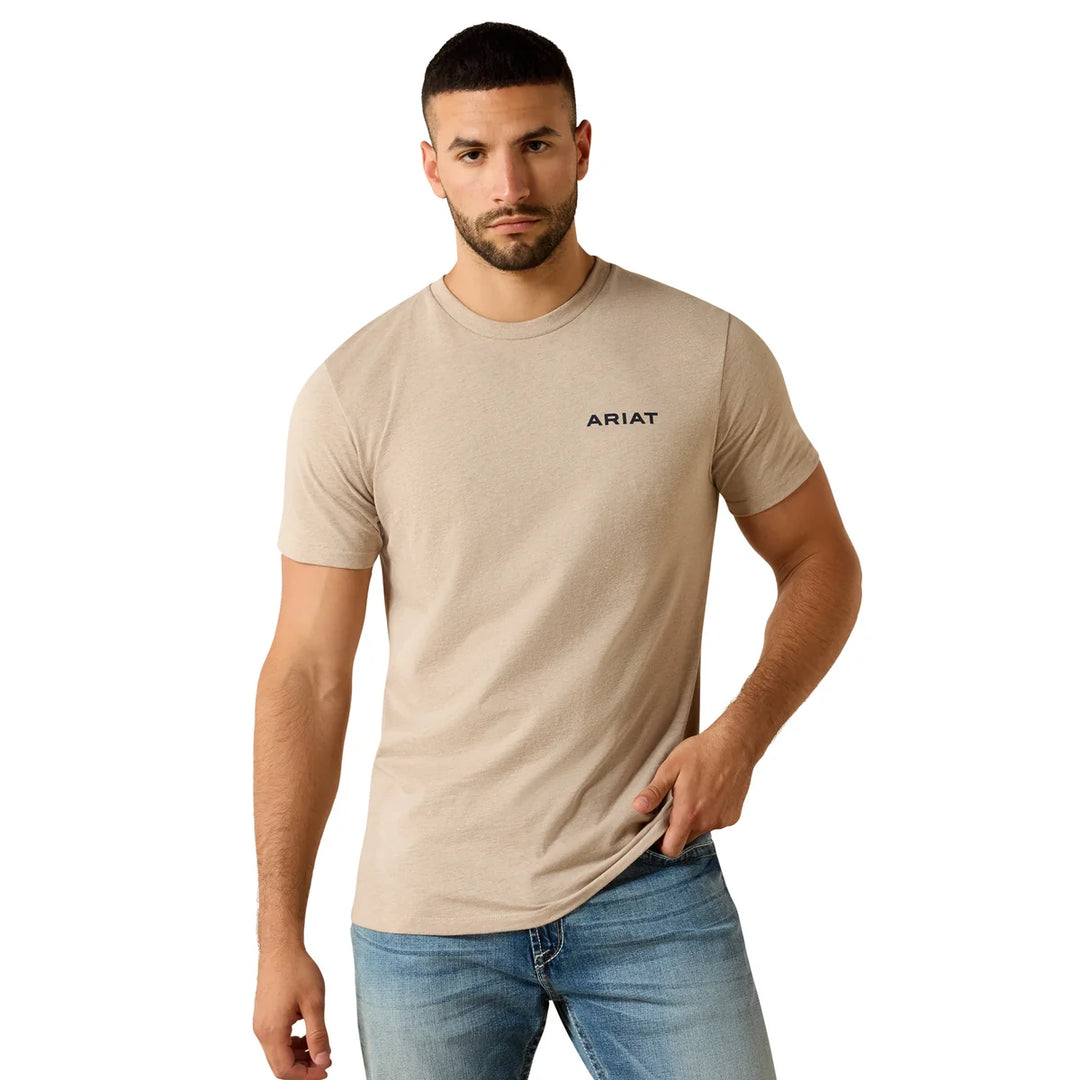 Ariat - Mens Sandstone Shield Brindle Classic Fit T-Shirt