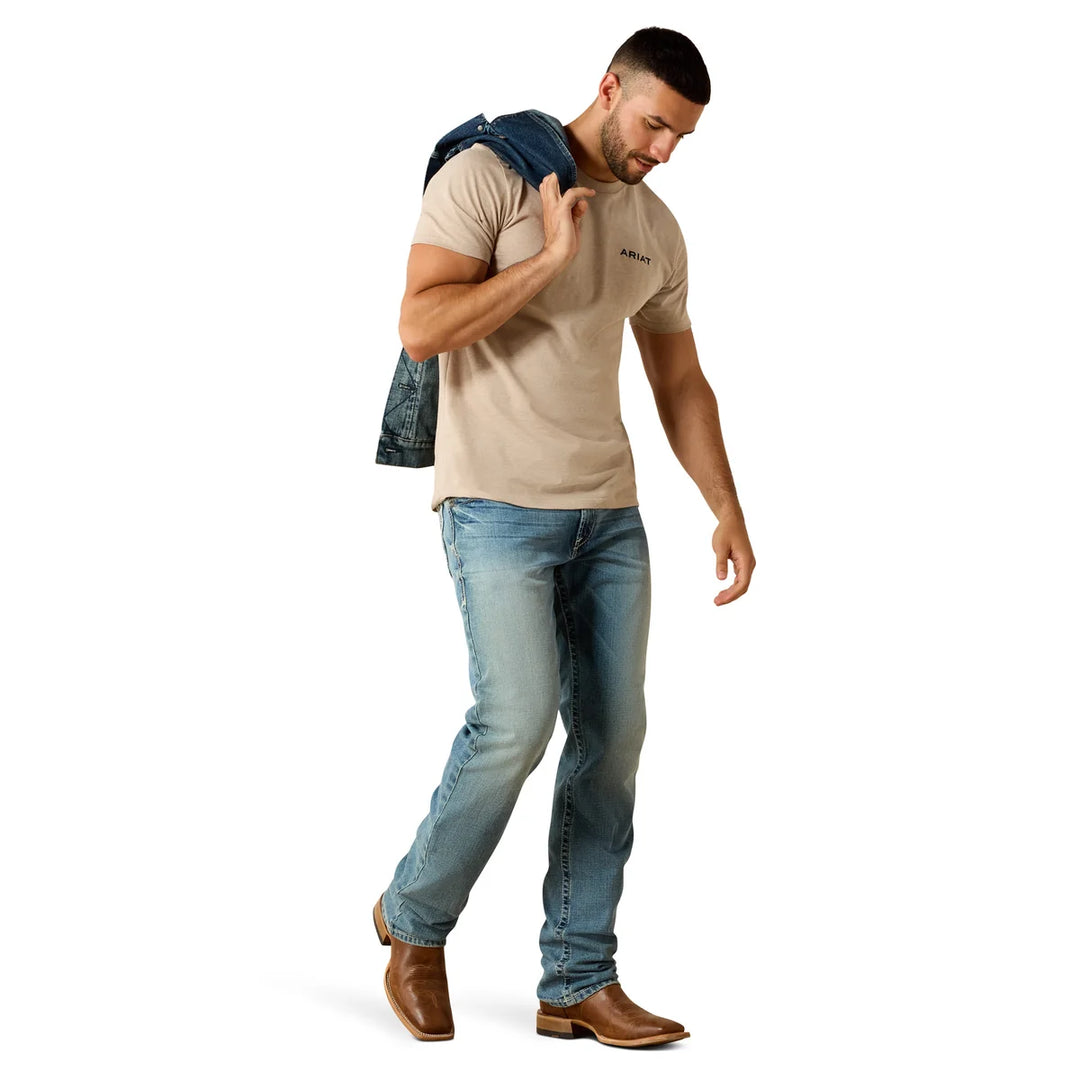 Ariat - Mens Sandstone Shield Brindle Classic Fit T-Shirt