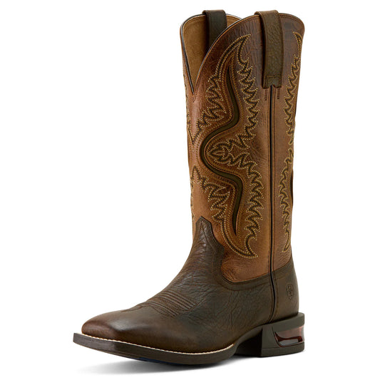 Ariat - Men's Captivate Dark Brown/Peanut Square Toe Boot