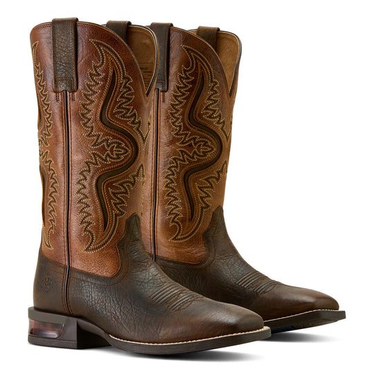 Ariat - Men's Captivate Dark Brown/Peanut Square Toe Boot