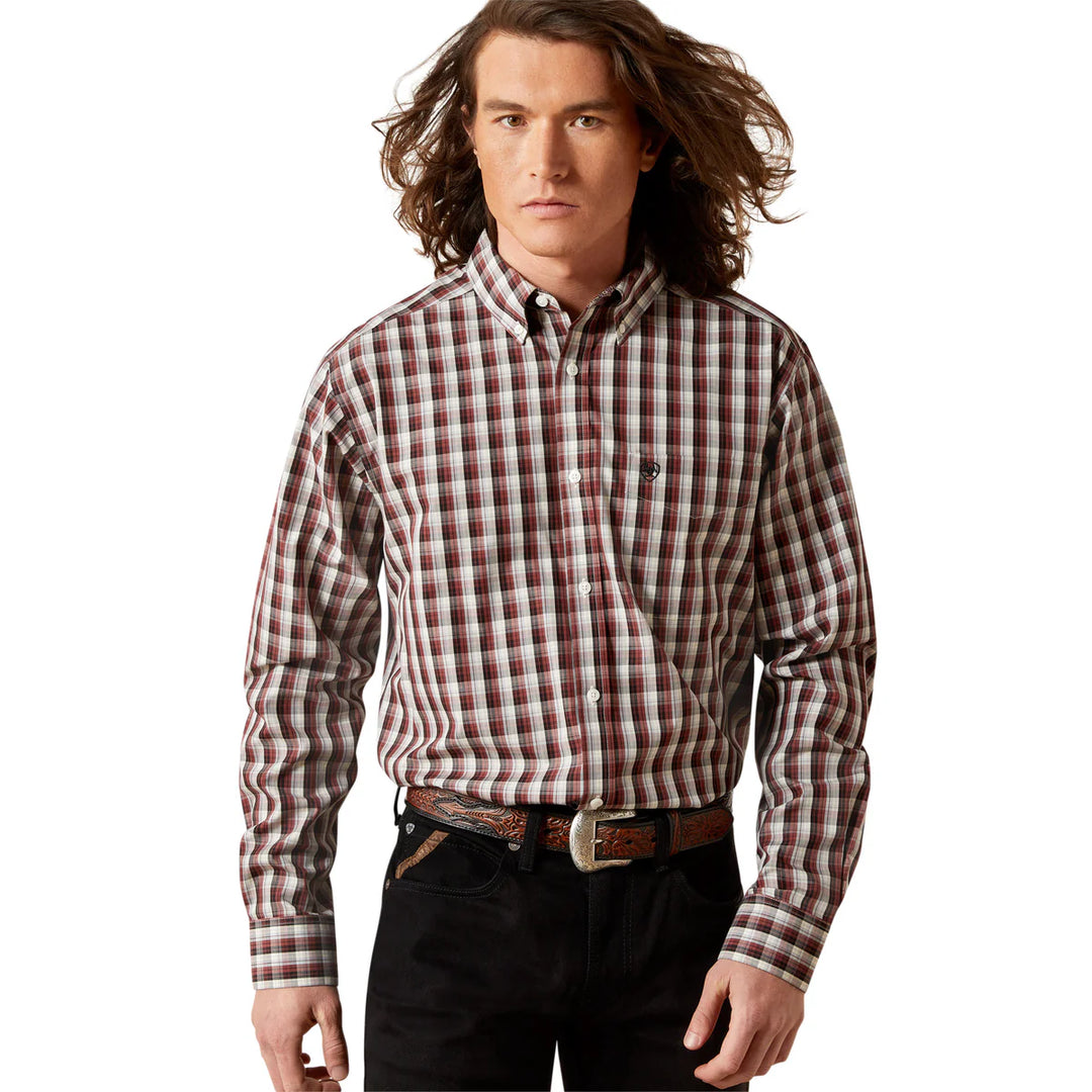 Ariat - Men's Wrinkle Free Atlas Fitted Shirt Brown